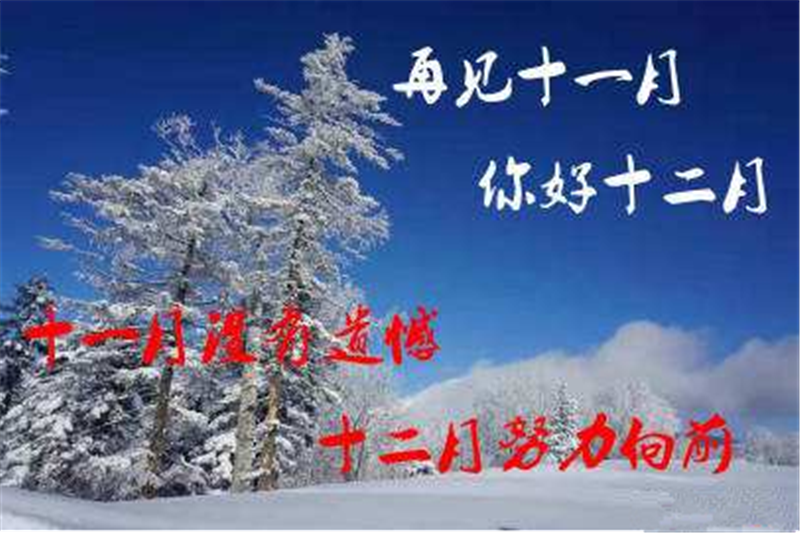 11月再見、12月你好